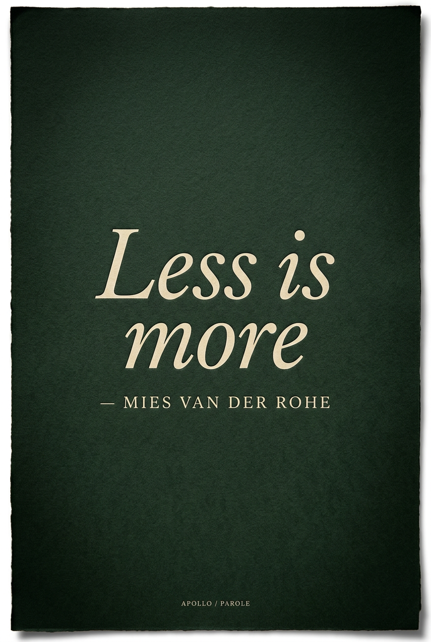 Less is More