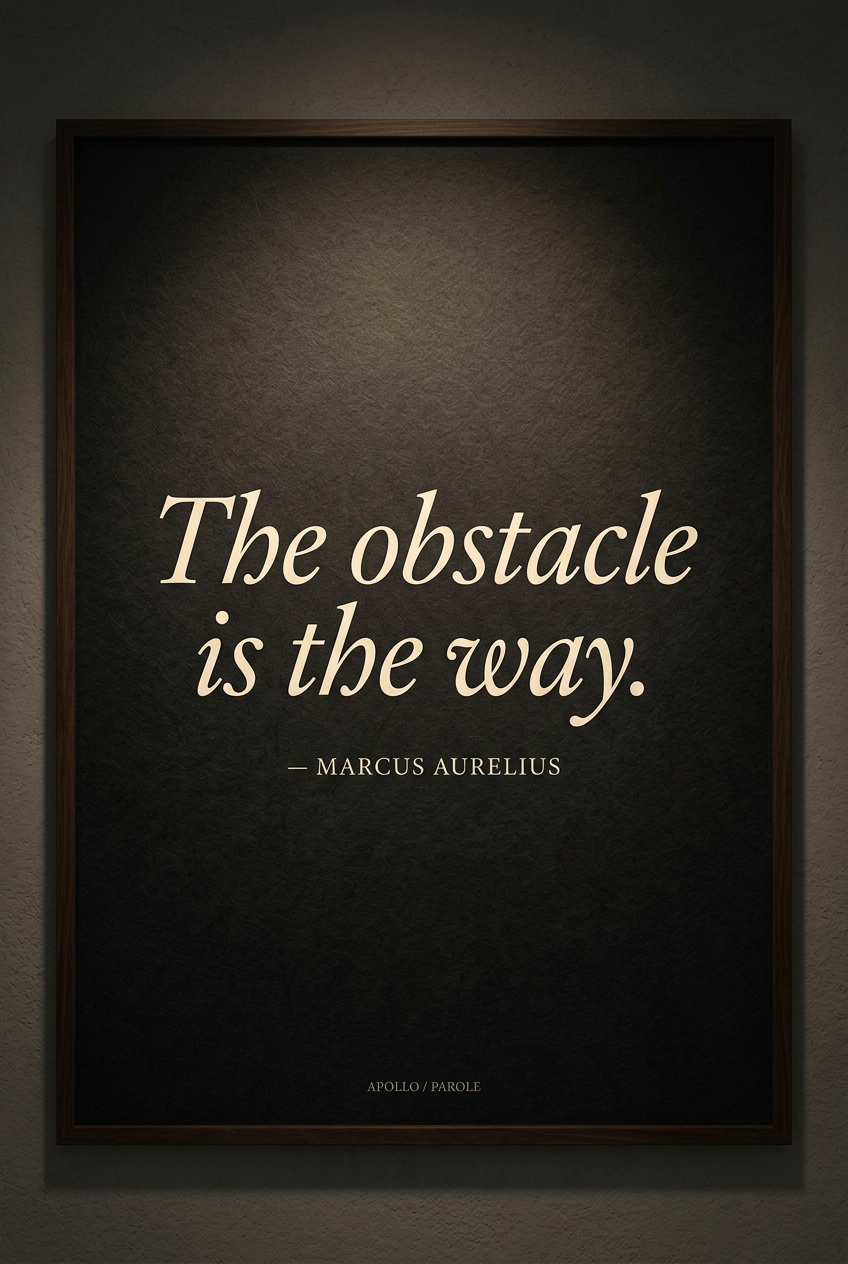 The Obstacle Is the Way